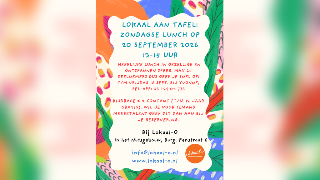 Lokaal aan tafel: lunch op zondag bij Lokaal-O in Baarn